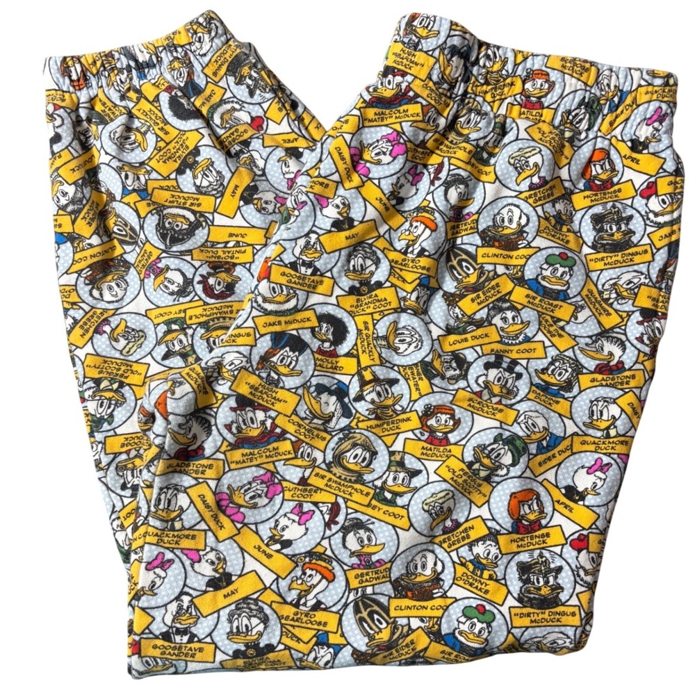 NWOT Disney Parks Donald Duck Family Allover Print Jogger Sweatpants‎ Size XL
